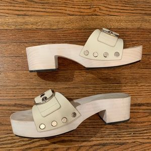 Alexander Wang clogs sandals in bone